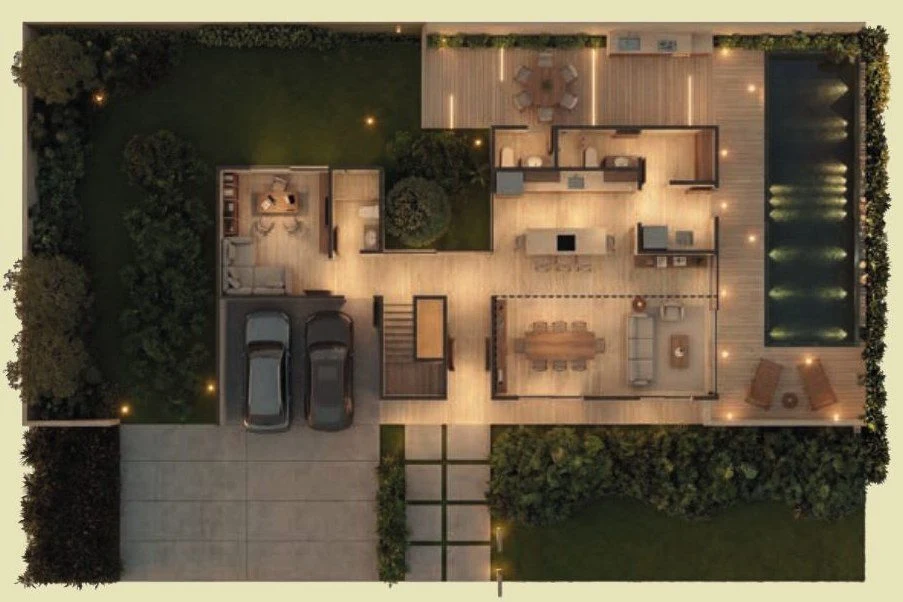 Planta piso 1 de Casa tipo 2