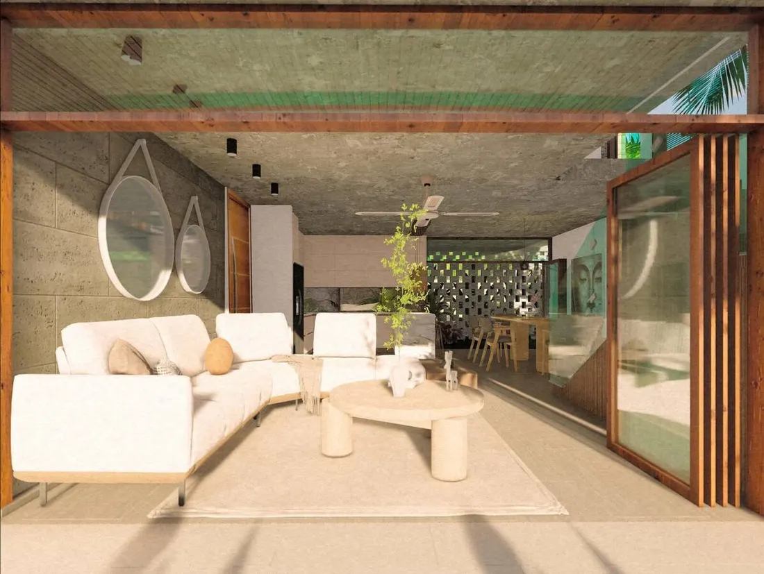 Interior de casa modelo en Grand Bay Barú